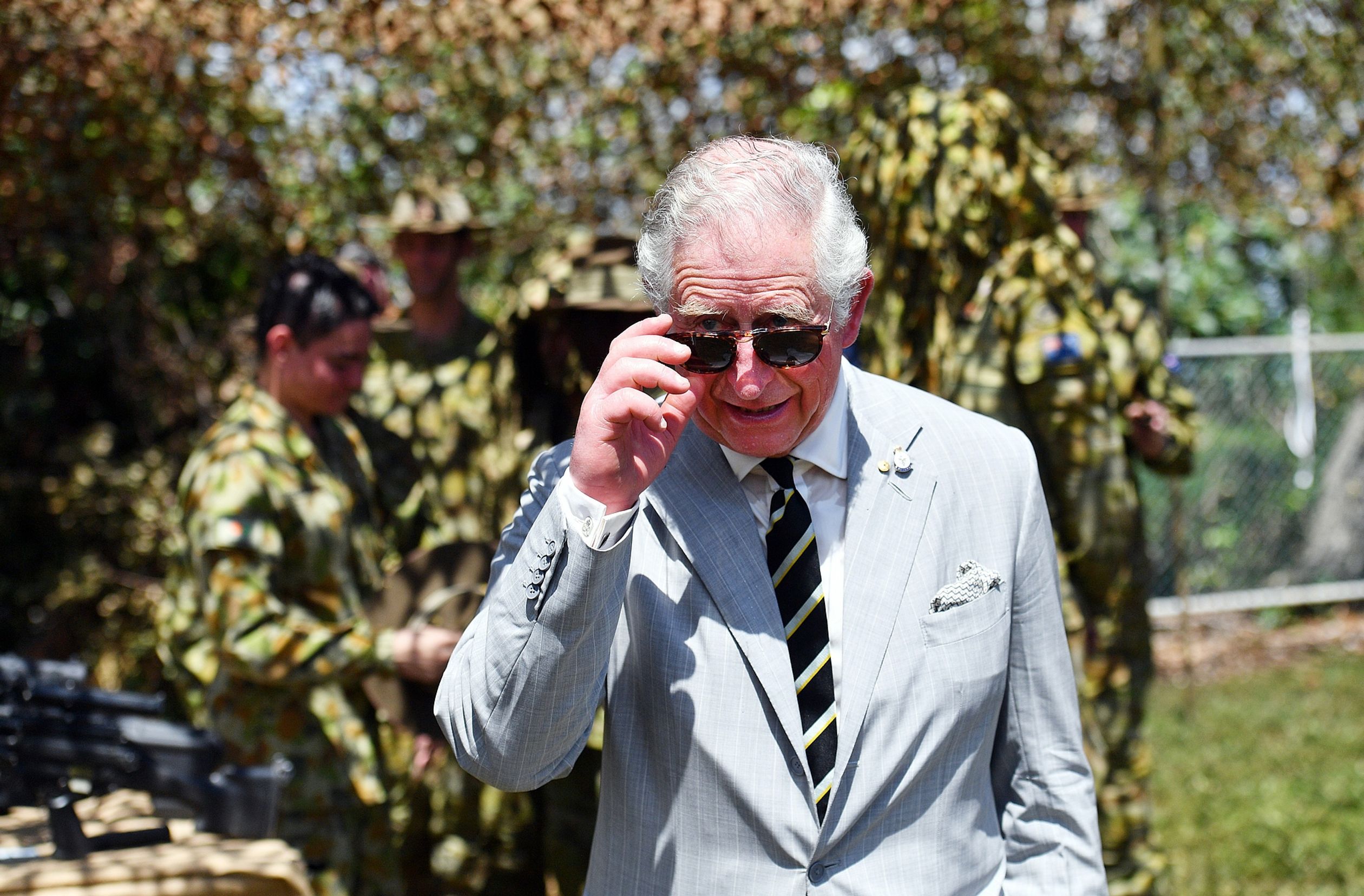 Bij zijn bezoek aan het warme Australië in 2018 kon prins Charles ook wel een zonnebril gebruiken!