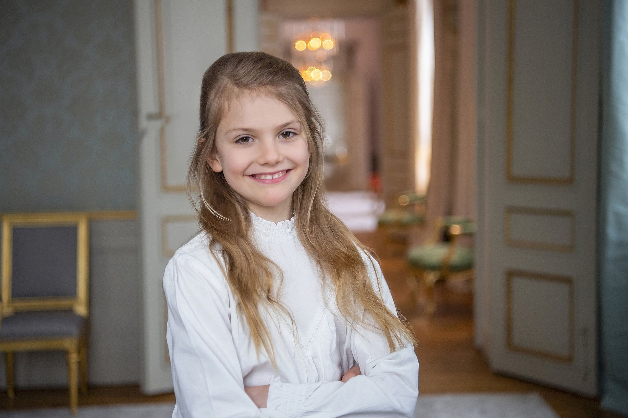H.K.H. Prinsessan Estelle fotograferad på Haga slott inför sin 9-årsdag den 23 februari 2021