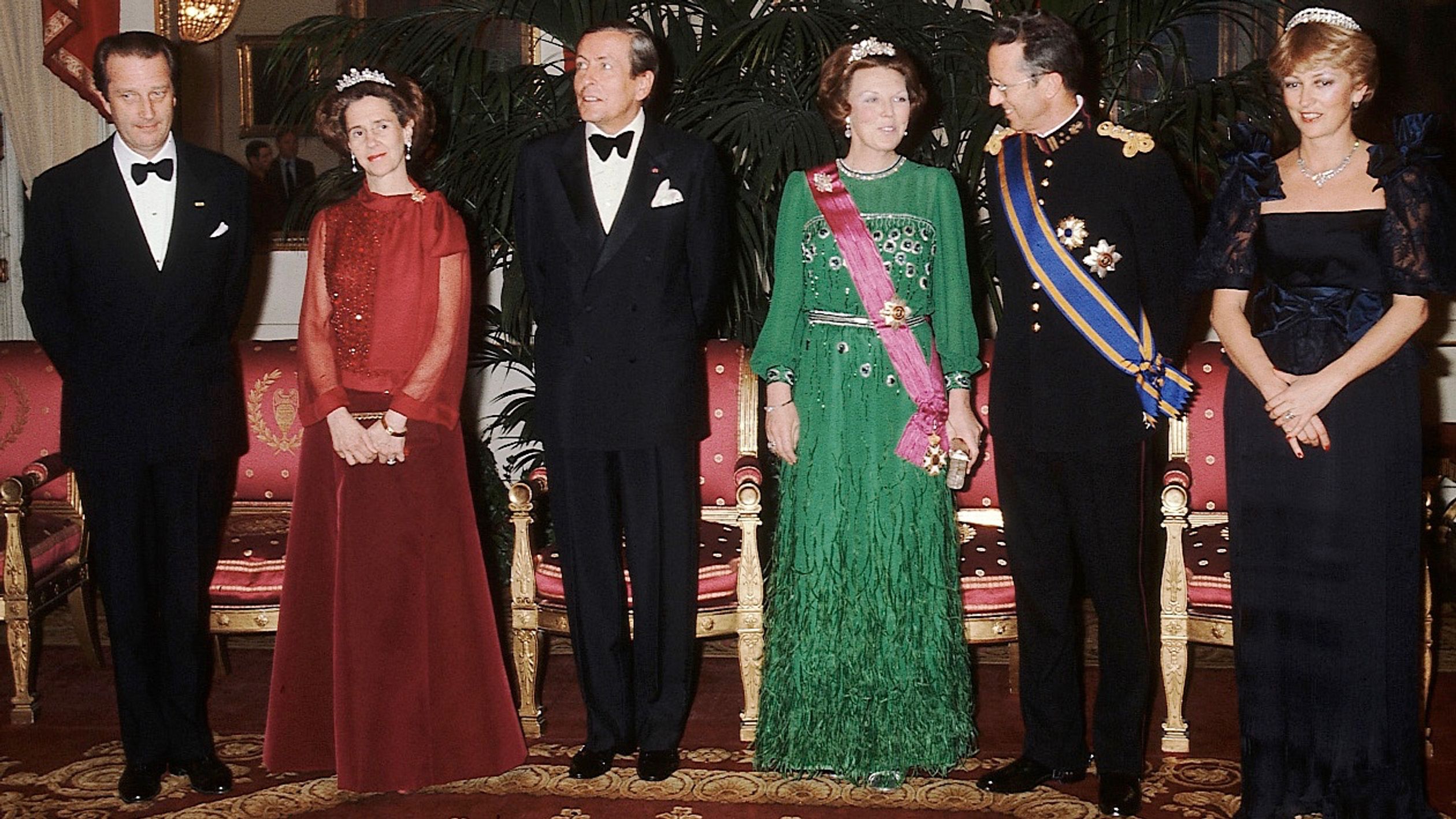 Zo droeg koningin Beatrix de japon in 1981 tijdens het staatsbezoek aan België.