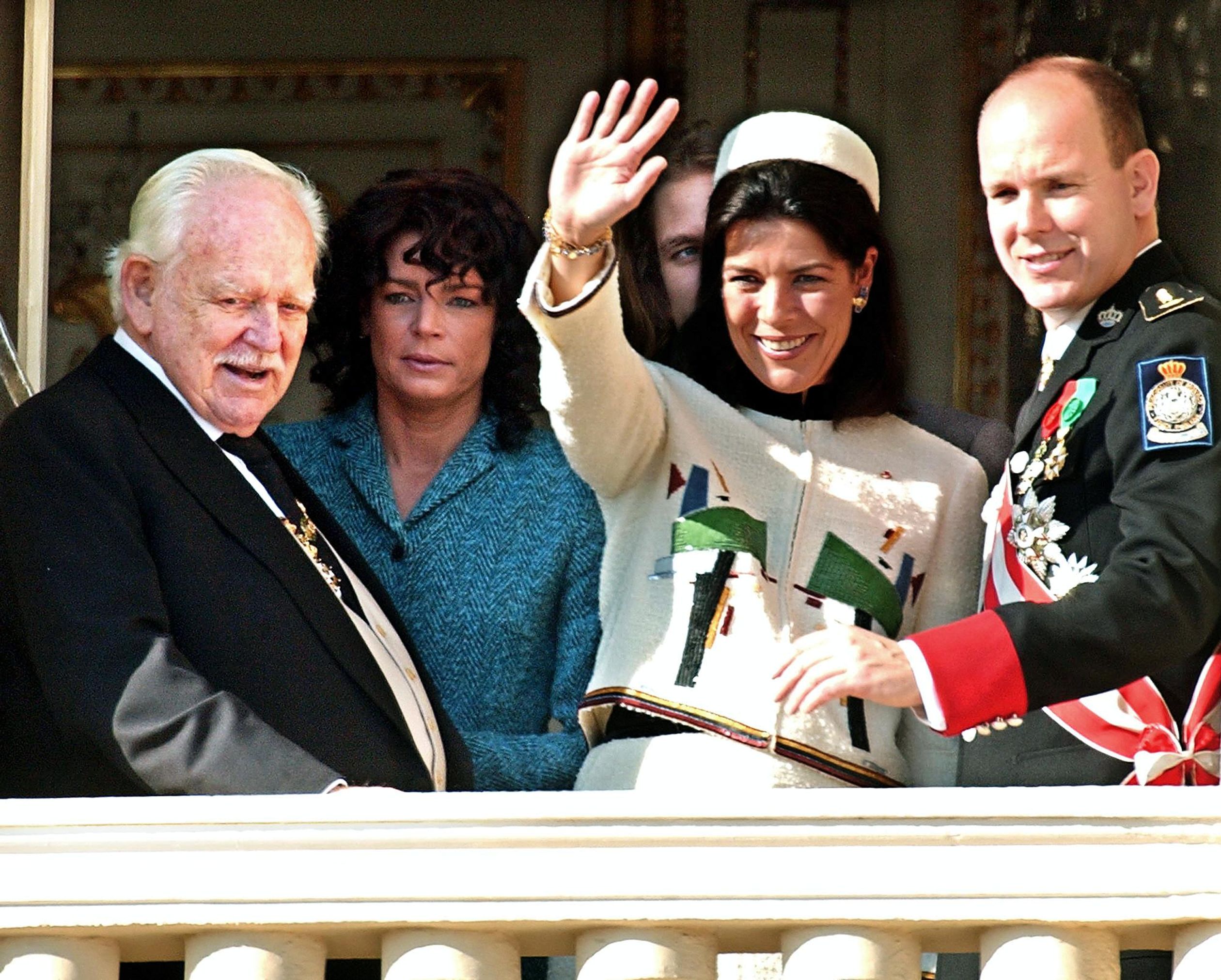 Prins Rainier en zijn drie kinderen, 2003.