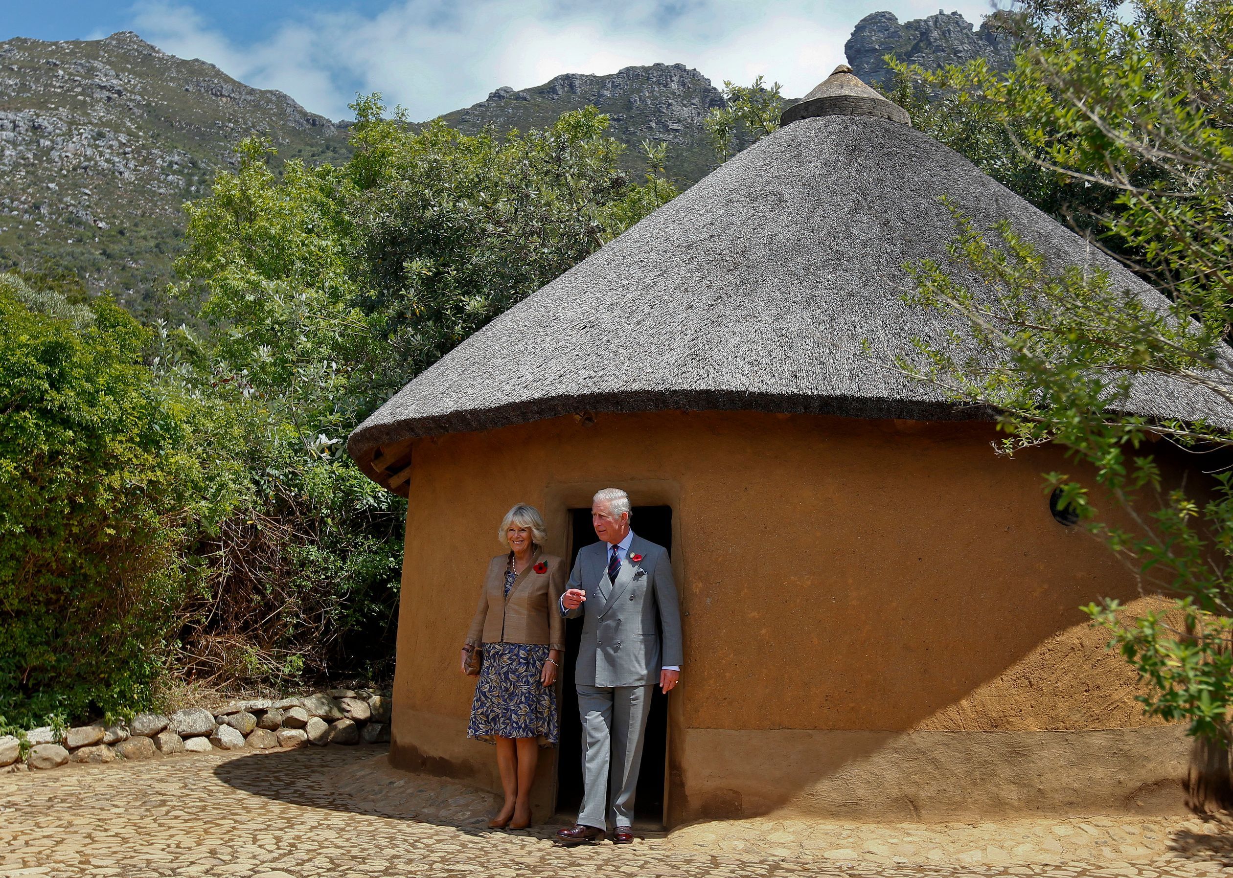 Charles en Camilla in Zuid-Afrika.