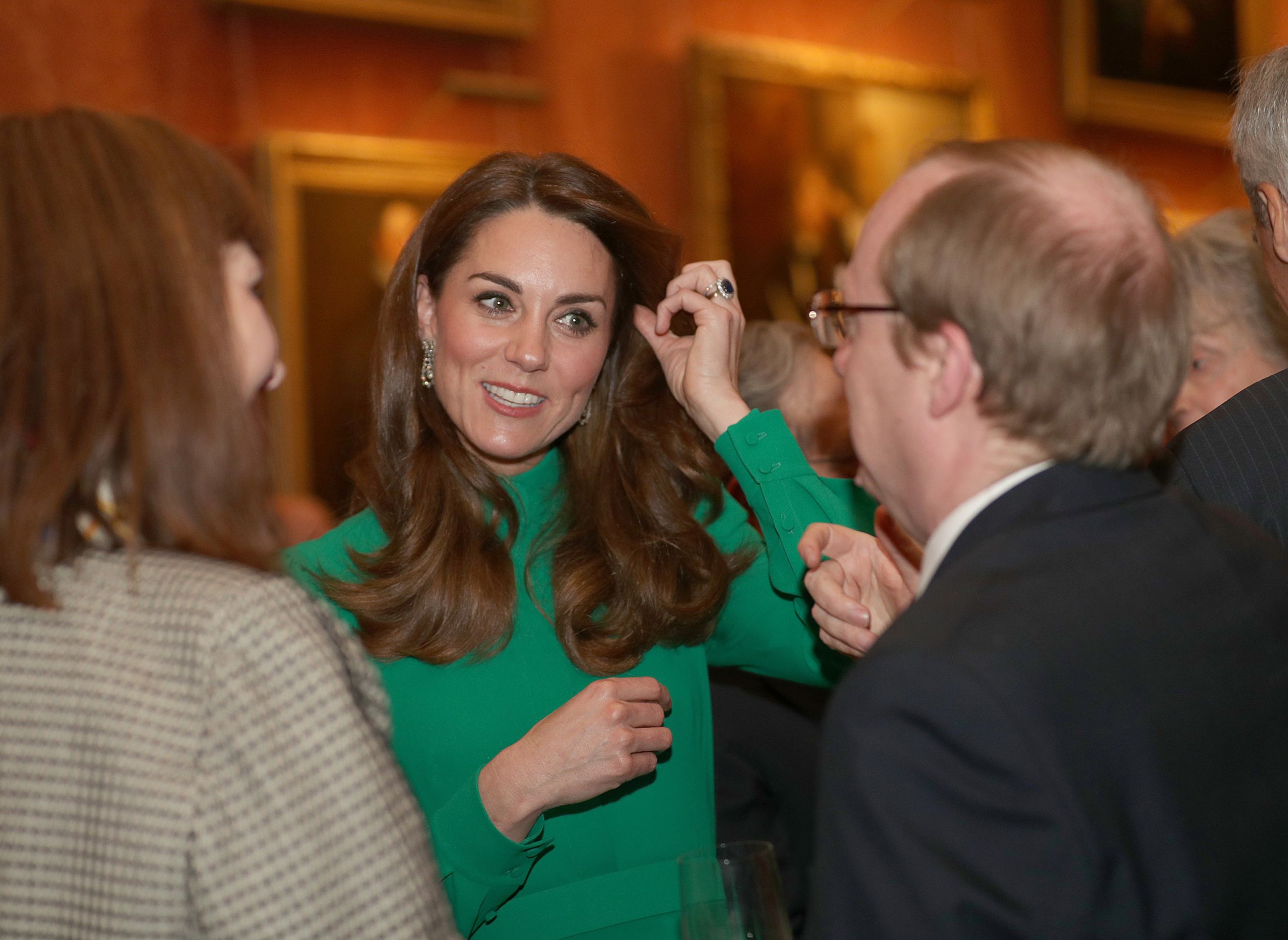 Ook Catherine is aanwezig bij de ontvangst van de wereldleiders in Londen.