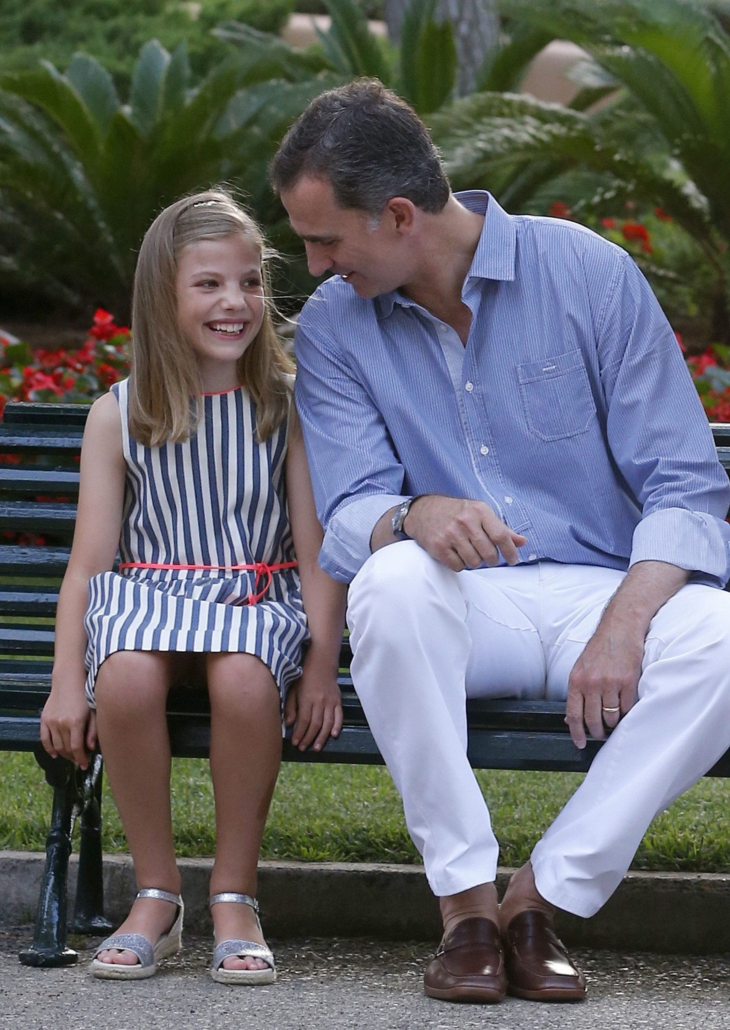 Koning Felipe met zijn jongste dochter Sofia, 2016.