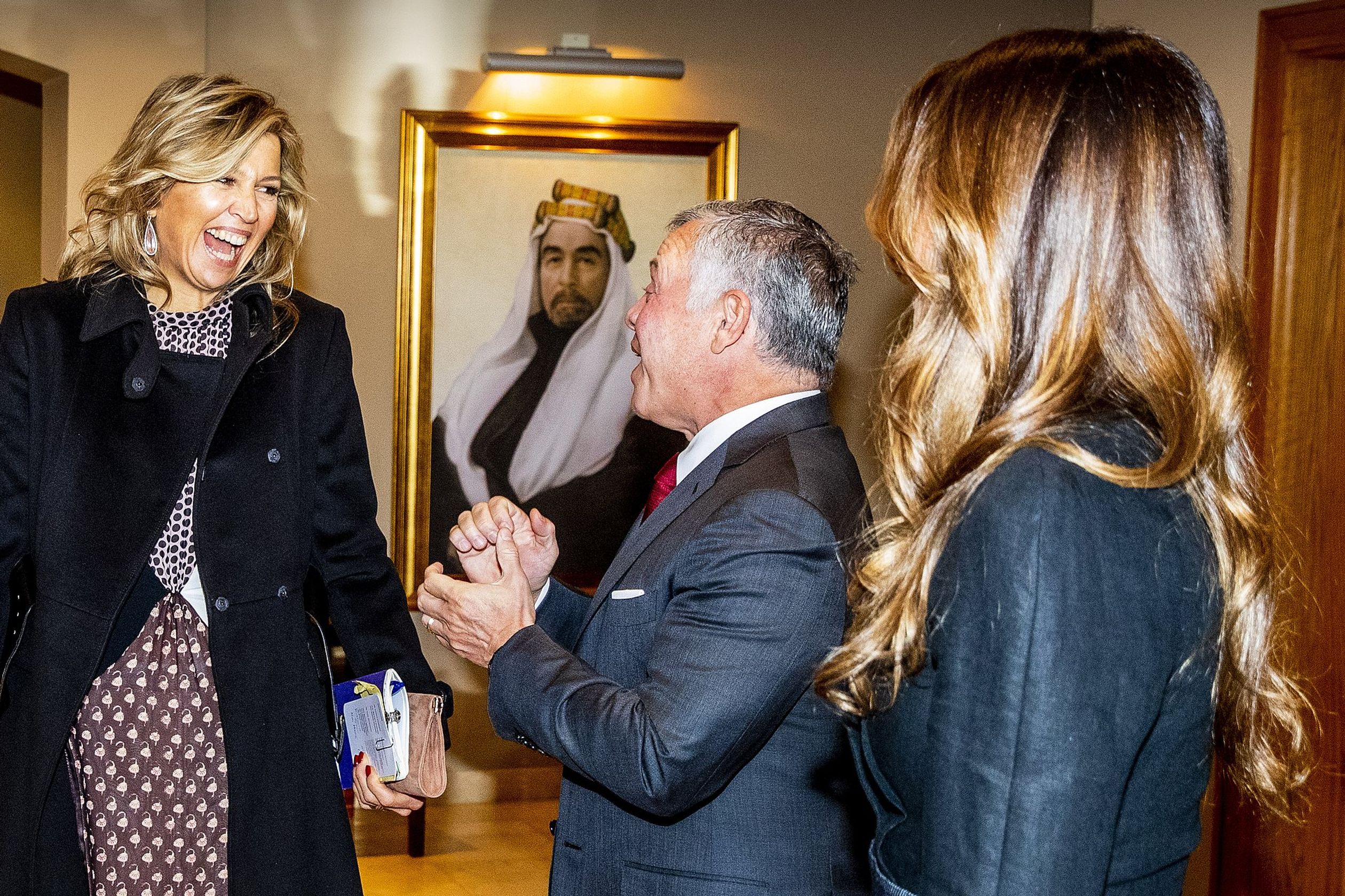 2019: Maxima bezoekt Koning Abdullah en Koningin Rania op het paleis in Amman tijdens haar bezoek