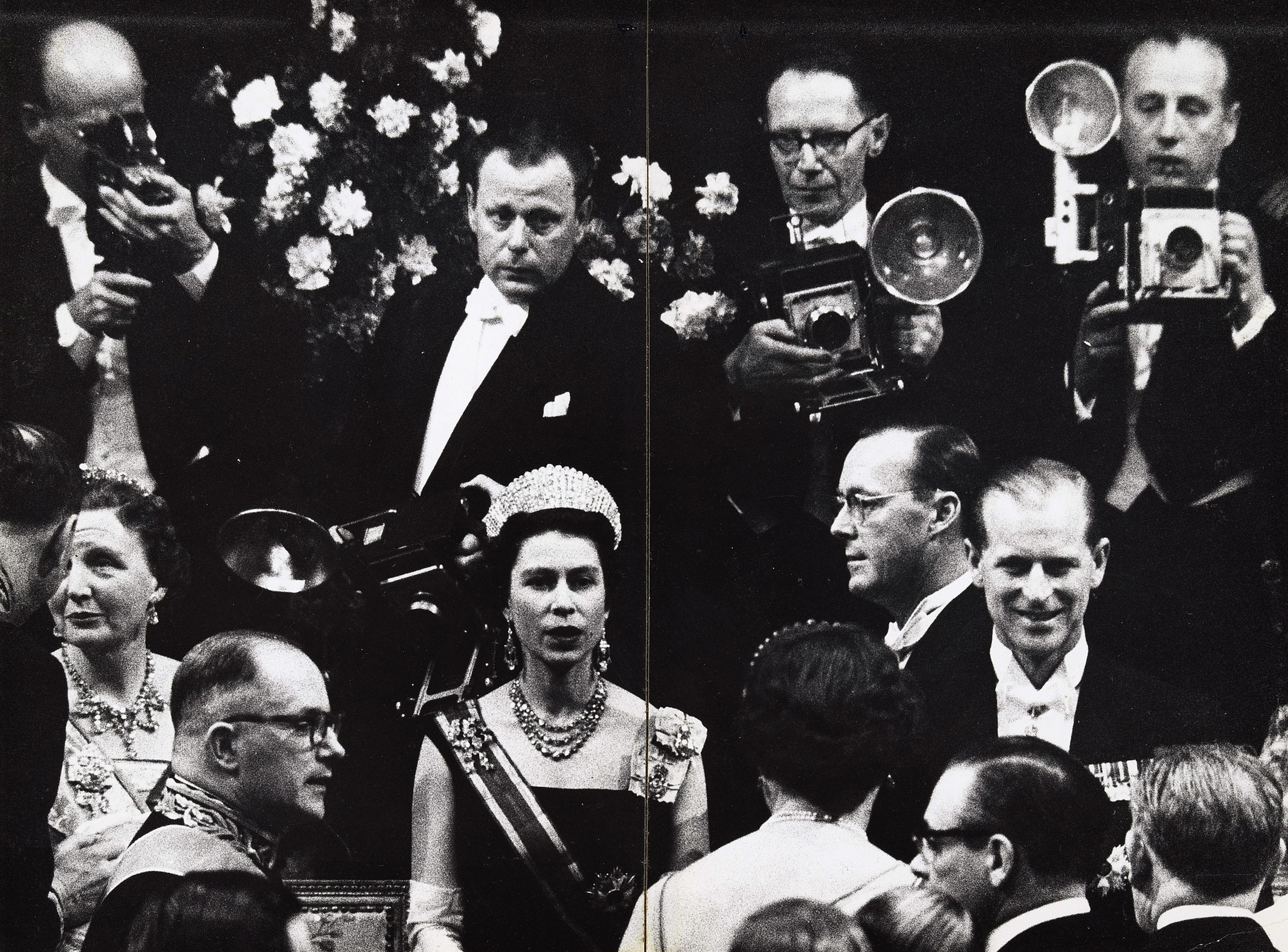 Een recent gevonden foto van Elizabeth en Philip vanuit 1958 op een staatsbezoek in Nederland. Het