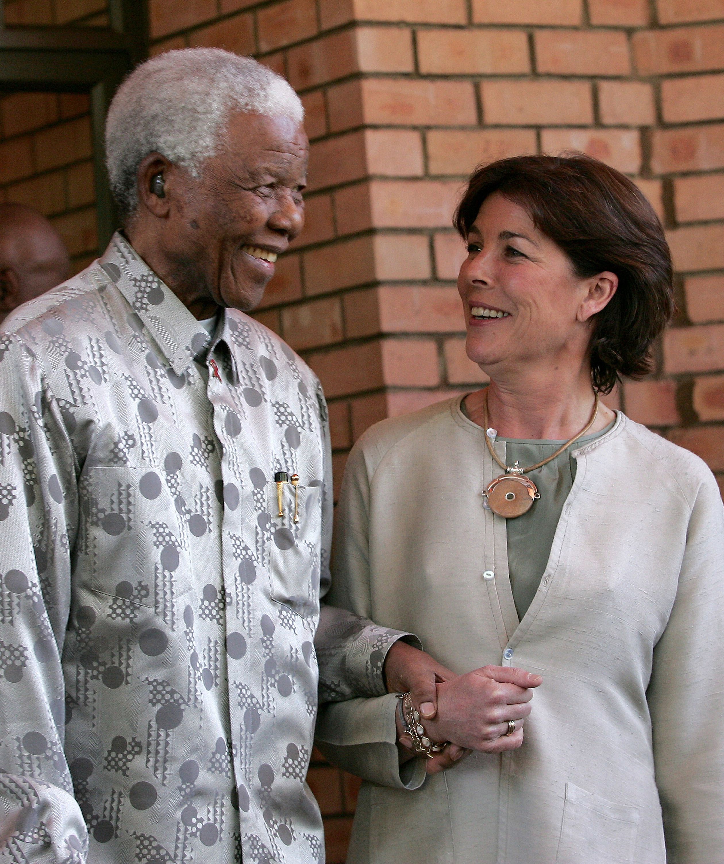 2007: Prinses Caroline met de voormalige Zuid-Afrikaanse president Nelson Mandela.