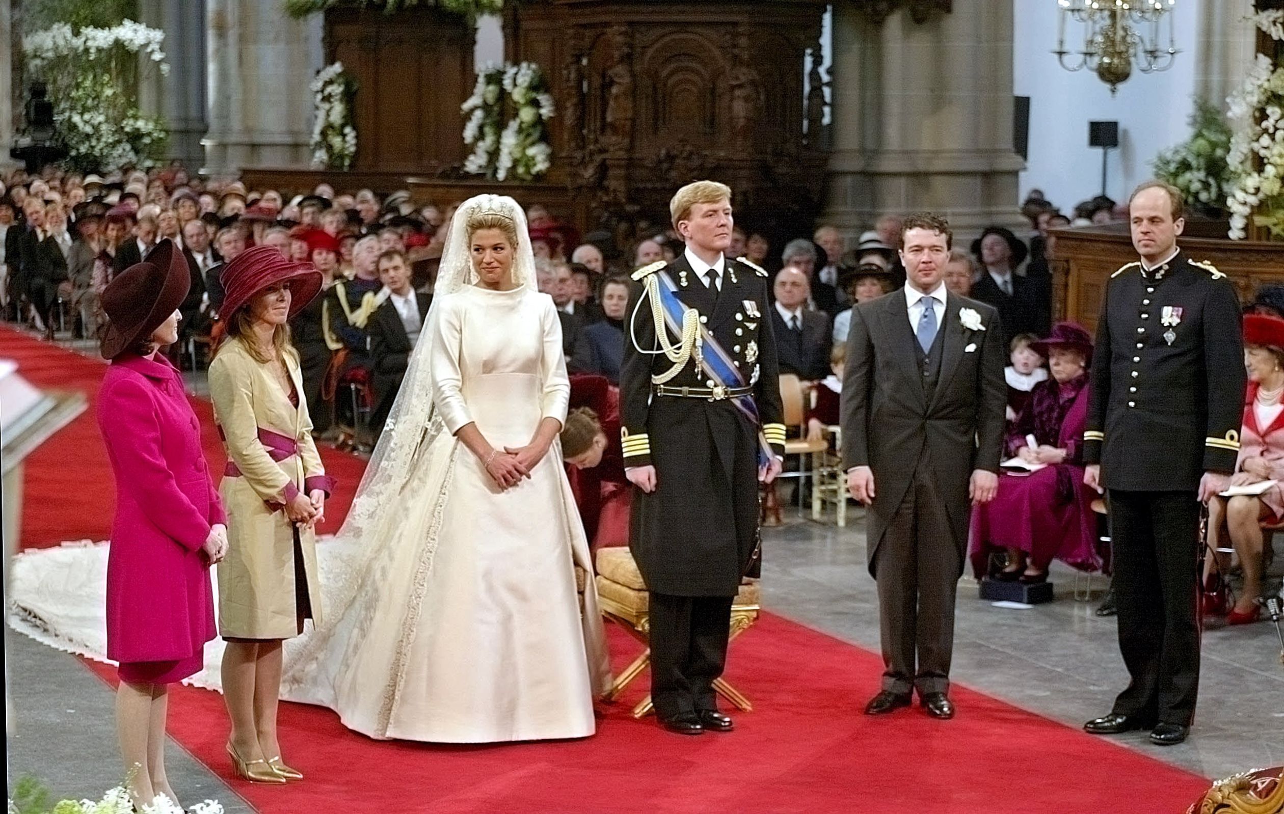 Koningin Máxima trouwde op 2 februari 2002 in de Nieuwe Kerk in Amsterdam met koning