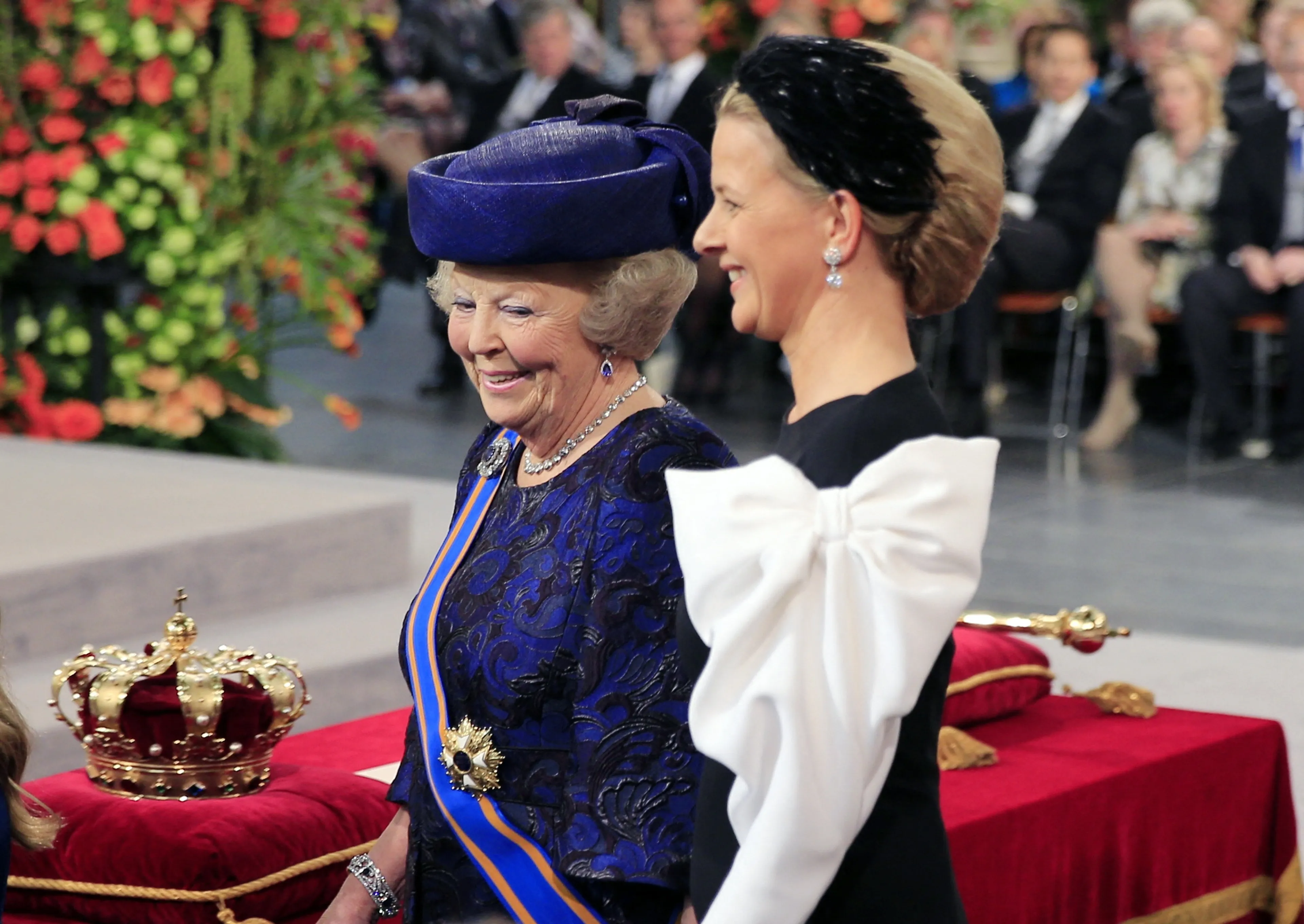 Tijdens de inhuldiging van Willem-Alexander op 30 april 2013.