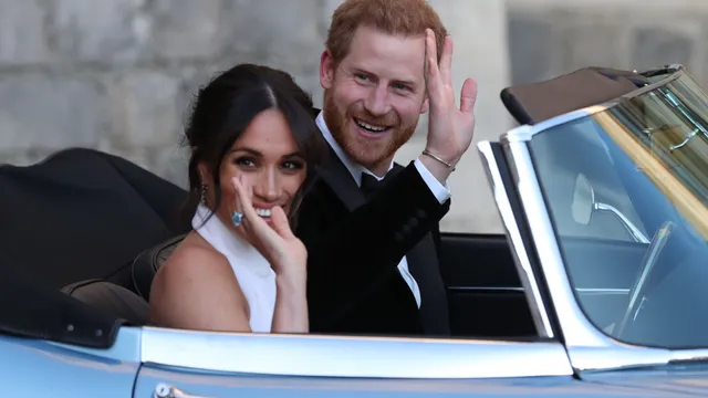 Prins Harry en hertogin Meghan op hun bruiloft.