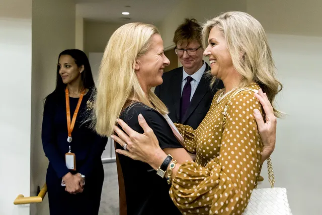 2019: Koningin Máxima en prinses Mabel treffen elkaar bij 74e Algemene Vergadering van de VN in New York.