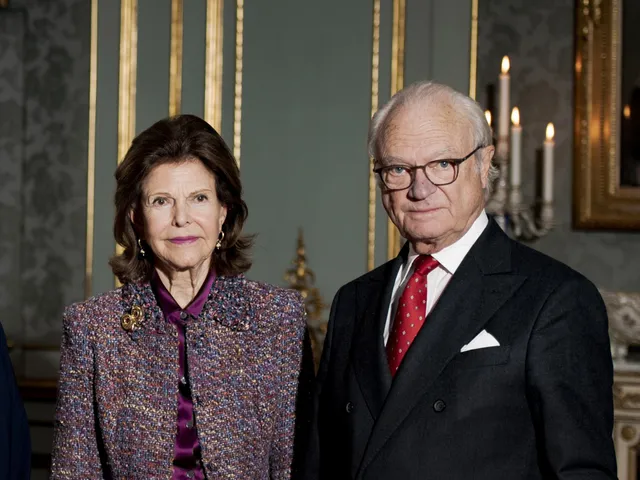 Koning Carl Gustaf met zijn vrouw koningin Silvia.
