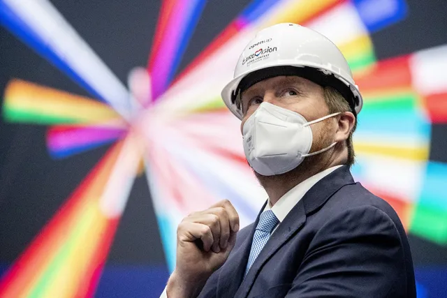 ROTTERDAM - Koning Willem Alexander brengt een werkbezoek aan de Ahoy ivm het Eurovision Songfestival 2021. NIELS WENSTEDT / BSR AGENCY / ROTAPOOL.