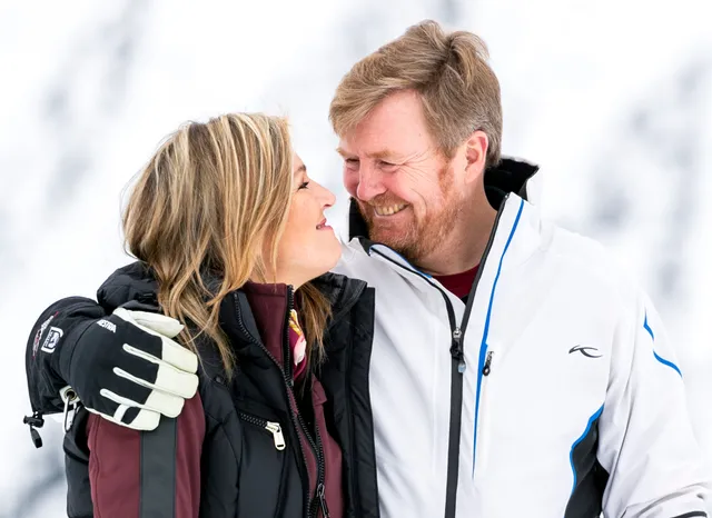 Een lief onderonsje tijdens de jaarlijkse fotosessie in Lech, 2020.