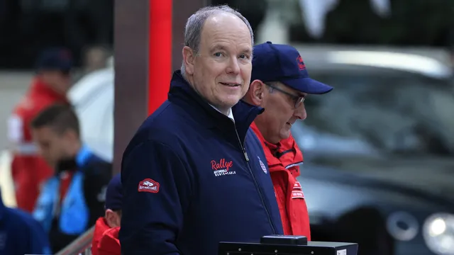 Prins Albert bij de start van de 92e Rallye van Monte-Carlo in januari 2024.