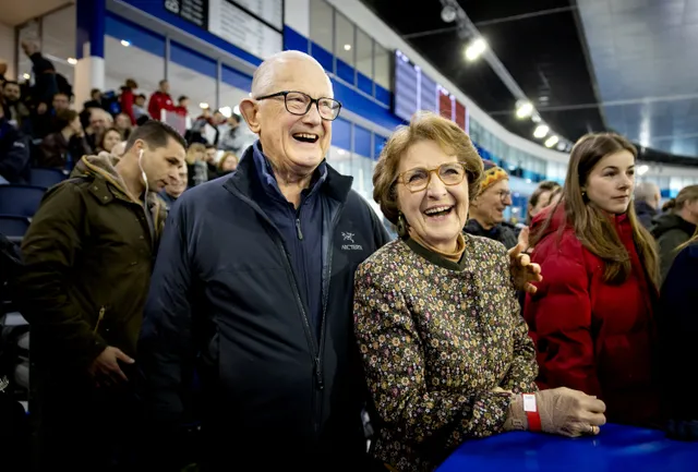 Trotse (groot)ouders Pieter en Margriet tijdens de Hollandse 100 in 2024.