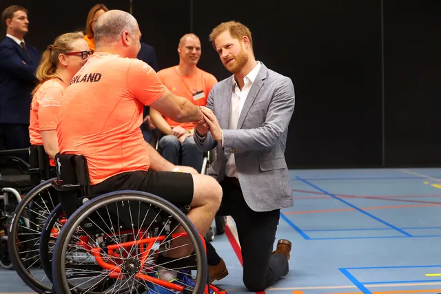 Prince Harry watches sports during the presentation of the Invictus Games The Hague 2020. In exactly one year the sports event for physically and mentally injured soldiers will be held in the Zuiderpark. In the Hague, the Netherlands, May 9, 2019. ANP POOL PATRICK VAN KATWIJK.