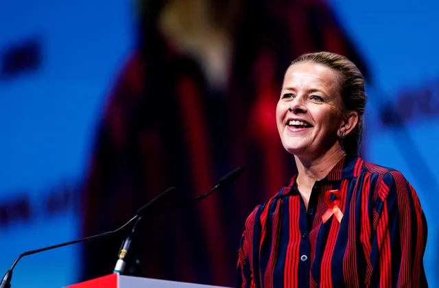 2018: Prinses Mabel speecht over AIDS.