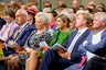 POULEFOTO PATRICK VAN KATWIJK - Koning Willem-Alexander en Koningin Maxima zijn zondagmiddag aanwezig bij de viering van het tienjarig bestaan van de Protestantse Kerk in Nederland (PKN).